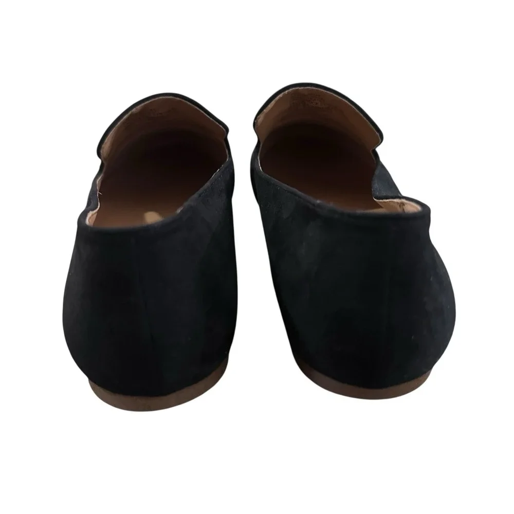 J Crew Cora Faux Suede Tassel Preppy Slip On Ballet Flats Loafers Women's 10.5 M